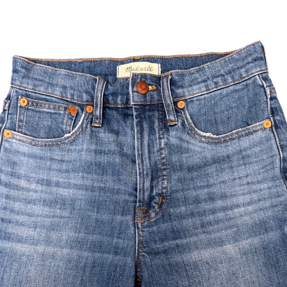 Madewell The Perfect Vintage Crop Jean High Rise Blue Size 24 Tapered Leg Denim - Picture 6 of 10